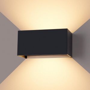 Tianyi-Applique Murale D'extérieur 12 W 3000k, Noire, Étanche Ip65, Éclairage D'intérieur À Angle Réglable, Pour Porche,Salon,Chambre À Coucher - Neuf