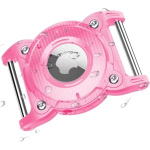 Airtag-Airtag Dog Collar-Waterproof Dog Collar Holder With Removable Metal Buckle,Ultra Waterproof,Secure (Suitable For A 3 Cm Wide Collar),Pink - Neuf