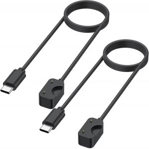 Lot De 2 C&acirc;bles De Charge Pour Samsung Galaxy Fit 3 - C&acirc;ble De Charge Rapide Usb C - Chargeur De Rechange Portable - Pour Samsung Galaxy Fit 3 Sm-R390 - 100 Cm - Noir - Neuf