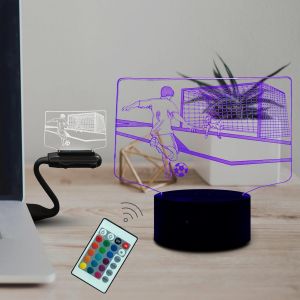 Veilleuse Illusion D'optique 3d Avec 16 Couleurs Veilleuse De Bureau Cr&eacute;ative &Agrave; Intensit&eacute; Variable Avec T&eacute;l&eacute;commande, Contr&ocirc;le Tactile Intelligent, Id&eacute;e D'anniversaire Et De No&euml;l[Vei9272793] - Neuf