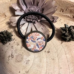 &Eacute;lastique Pour Cheveux Personnalis&eacute; - Fleurs Pastel - Fait Main - Neuf