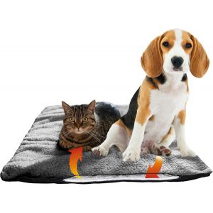 Kalanka-Couverture Chauffante Chien 90 X 64 Cm - Couverture Auto-Chauffante Chien - Lavable & Sans Cr&eacute;pitement - Couverture Chauffante Chien - Tapis Chauffant Chien - Neuf