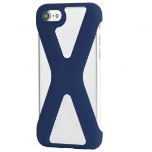 Housse De Protection En Silicone En Forme De X Housse De Protection Pour Iphone 8 / 7 / 6 Bleu - Neuf