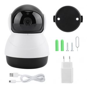 Camera de surveillance IP sans fil 1080p, WiFi HD, navigation 3D, vision nocturne infrarouge, prise UE - Neuf