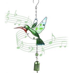 carillons éoliens extérieurs carillons éoliens colibri décoration carillons éoliens de jardin oiseau en métal verre attrape-soleil pour fenêtres,balcons - Neuf