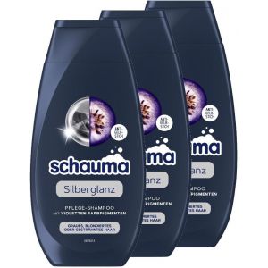 Schwarzkopf Shampooing De Soin Argent&eacute; Brillant (3 X 250 Ml), Shampooing Argent&eacute; Aide &Agrave; R&eacute;duire Les D&eacute;colorations Jaun&acirc;tres, Shampooing Pour Cheveux Gris, Blonds Ou M&eacute;ch&eacute;s[Z1092] - Neuf