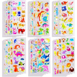 1000+ Gommettes Enfants 2 Ans 3 Ans,3d Autocollant Pour Enfants,40 Feuilles Kids Stickers,Pour Récompenser Les Cadeaux,Le Scrapbooking,Y Compris Les Animaux,Dinosaures,Fruits,Camions,Étoiles - Neuf