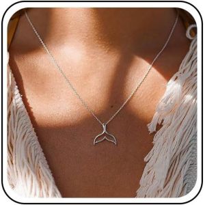 Kal-Collier Boho Queue De Baleine Collier Queue De Sir&egrave;ne Collier Ras Du Cou Minimaliste Colliers Queue De Poisson Creux Cha&icirc;ne Bijoux Pour Femmes - Neuf