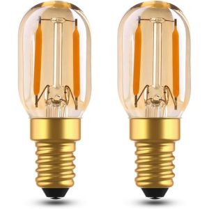 Senior-Ampoule E14 Led 1w T22 Mini Ampoule Vintage E14 Ambre Ampoule &Agrave; Filament &Eacute;quivalent 10w-15w, Blanc Chaud 2200k Ampoule Tubulaire D&eacute;corative Veilleuse, Non Dimmable, Lot De 2[L340] - Neuf