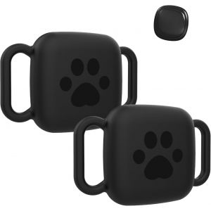 Letnerny-Lot De 2 &Eacute;tuis Pour Animal Domestique Livero Gfp6 - Housse De Protection &Eacute;tanche En Silicone - Manchon De Localisation Gps - Design De S&eacute;curit&eacute; Anti-Perte - Collier Pour Chien Et Chat - Noir - Neuf