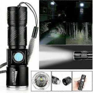 Lampe Torche Led De Plong&eacute;e - Lampe Torche Rechargeable En Alliage D'aluminium, Puissante Et Id&eacute;ale Pour La Randonn&eacute;e Et Le Trekking - Neuf