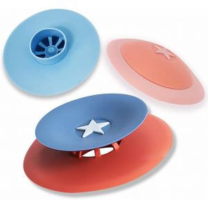 Lot de 3 bouchons de douche en silicone, faciles à installer et à nettoyer, pour baignoire et cuisine. - Neuf