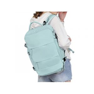 Sac à dos de voyage grande capacité pour la salle de sport, l'école, les voyages et les mamans - Bleu, 35 L, avec chargement USB et compartiment humide/sec - Neuf
