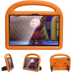 Étui Pour Tablette Samsung Galaxy Tab A7 10.4 Sm-T500 T505 (2022/2020), Adapté Aux Enfants, Poignée Avec Support, Coque En Mousse Eva, Légère, Résistante Aux Chocs, Orange[Coq9127874] - Neuf