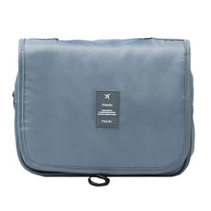 Trousse de toilette suspendue, trousse de toilette, articles de toilette imperm&eacute;ables &agrave; l'eau de grande capacit&eacute; de voyage, sac d'organisateur de maquillage gris - Neuf