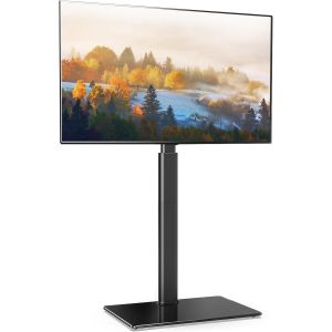 SUBZONAL-Support TV sur Pied pour T&eacute;l&eacute;viseurs de 32-60 Pouces Plasma/LED/LCD/OLED Incurv&eacute;s & Plats - Pied TV Pivotant 70&deg; R&eacute;glages en Hauteur 1060-1240 MM jusqu'&agrave; 30 KG, Max VESA 600x400 MM - Neuf