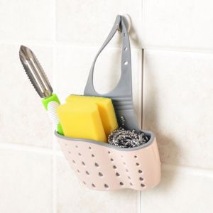 Hjlian Egouttoir A Eponge Double Couche Pour Evier De Cuisine, Panier De Rangement Suspendu (Rose) - Neuf