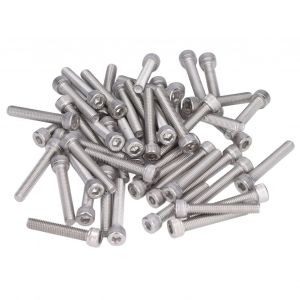 XYONG Lot de 50 vis a tete cylindrique a six pans creux, filetage grossier, acier inoxydable A2-70, M8 x 1,25, DIN 912, M8 x 50 - Neuf