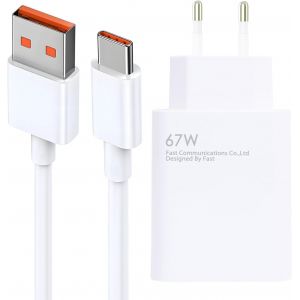 67w Chargeur Rapide Pour Xiaomi Avec Câble Usb C 2m,Charger Adaptateur Secteur Pour Xiaomi 14 13t/13/13 Pro/12/12 Pro/11/10/Redmi Note 13/13 Pro/12/12 Pro/11/11 Pro/10/9/ Poco/F5/F5/Pro/X6/X5/X4 - Neuf