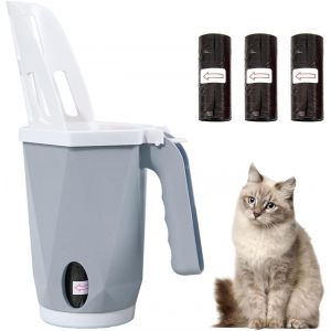 Shiliu-Pelle À Litière Pour Chat Avec Support, Poubelle À Litière Pour Chat, Poubelle Chat Litière Portable, Pelle A Crotte, Ramass[ - Neuf