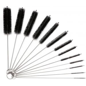 Lot De 13 Brosses De Nettoyage Pour Tubes, Pour Biberons En Verre, Biberons, Bouilloires, Claviers, Noires - Neuf