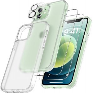5 En 1 Coque Pour Iphone 17 Avec 2 Verre Tremp&eacute; Et 2 Cam&eacute;ra Protecteur, [Coussin D'air Int&eacute;gr&eacute;] Antichoc Antirayures Bumper Protection Housse Pour Iphone 17 6.3"", Transparent - Neuf