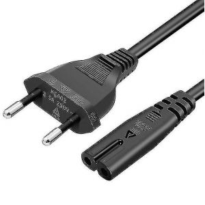 C&acirc;ble d'alimentation de 1,5 m Eu Plug C7 Bipolaire 2 C&acirc;ble pour Ps5 / Ps4 / Ps3 / Xbox Series X / S - Noir Z - Neuf