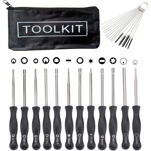 MEVRONISSHOP-Lot de 12 outils de r&eacute;glage de carburateur avec tournevis acircle pour carburateur commun &agrave; 2 cycles - Outil de r&eacute;glage du carburateur de petit moteur - Neuf