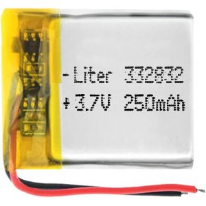 Batterie 332832 LiPo 3.7V 250mAh 0.925Wh 1S 5C Liter Energy Battery pour l'électronique Rechargeable Téléphone Portable Smartwatch GPS-Ne Convient Pas à la Radiocommande 34x28x4mm (250mAh|332832) - Neuf