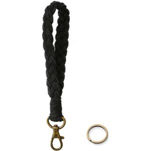 KAL-Cordon Porte-Cl&eacute;s - Lanyards Courts, Cordon Personnalis&eacute;, Porte-Cl&eacute;s Pour Femme - Pour Cl&eacute;s De Porte Cha&icirc;ne De T&eacute;l&eacute;phone Portable - Noir - Neuf