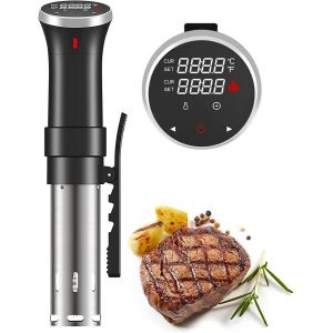 Cuisson Sous Vide 1100W, Thermoplongeur Cuiseur Sous Vide, Sous Vide Calculateur d'Immersion de Cuisini&egrave;re Thermostat R&eacute;glable, 25 &agrave; 95 &deg;C, &Eacute;cran tactile LCD - Neuf