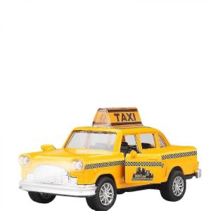 Taxi Car Toy Pour Enfants, Yellow Cab New York City Taxi Cab Toy Diecast Mod&egrave;le Toy Car Avec Pullback Action Pour Tout-Petit - Neuf