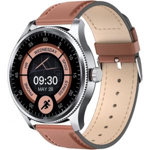 Montre Connect&eacute;e Homme Femme Lunette M&eacute;tal avec Podom&egrave;tre, Smartwatch 100 Sports, R&eacute;pondre Passer Appel et Cardiofrequencemetre, &Eacute;tanche IP68 pour Natation, Compatible avec iOS et Android - Neuf