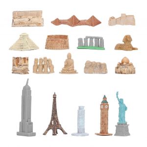 17PCS Miniature B&acirc;timents Anciens Jouets Autour du Monde Ville Miniatures B&acirc;timents Pyramide &Eacute;gyptienne Maquette Jouets &Eacute;gypte Ancienne - Neuf