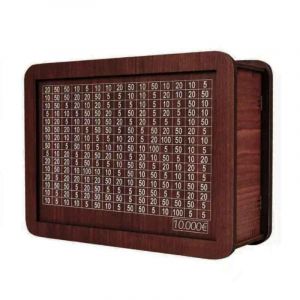 Tirelire En Bois,Coffre-Fort,Caisse D'épargne,Mallette De Rangement,Défi,Euros - Type Eur 10000 #B - Neuf