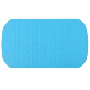 HJLIAN Tapis de bain antiderapant en caoutchouc pour baignoire, protection sure, bleu - Neuf