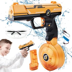 Ayu-Pistolet A Eau Electrique Puissant, Pistolet À Eau Electrique, Pistolet Eau Electrique À Grande Portée 16 Pieds, 60 Cc + 500 Cc, Electric Water Gun De Grande Capacité Pour Piscine, Plage, Fête - Neuf