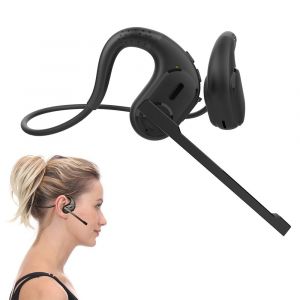 &Eacute;couteurs intra-auriculaires Bluetooth 5.3 &agrave; conduction osseuse avec microphone amovible - Neuf