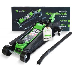 MEVRONISSHOP-Cric hydraulique compact de 2,5 tonnes &agrave; profil bas &iquest; Port&eacute;e de levage de 8,5 &agrave; 38,1 cm &iquest; Cric de voiture en acier robuste pour voitures et VUS &iquest; Outil fiable de garage et d'atelier de - Neuf