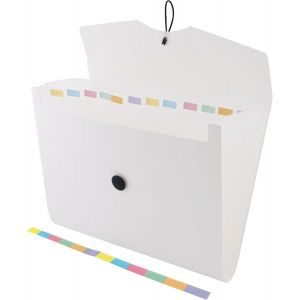 Trieur Extensible 12 Poches A4 | Extensible Classeur Documents | Accord&eacute;on Classeur Pochettes Porte-Documents, Blanc - Neuf