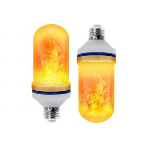 Ampoule Led &Agrave; Effet Flamme 4 Modes Avec Capteur De Gravit&eacute;, Culot E26 - Neuf