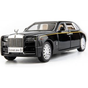 Compatible avec le mod&egrave;le de voiture Rolls-Royce Phantom 1/32, voiture jouet pour enfants avec son et lumi&egrave;re pour gar&ccedil;ons et filles, carrosserie en m&eacute;tal, porte noire - Neuf