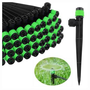 Goutteurs d'eau D'irrigation, Émetteurs Goutte à Goutte Réglables Irrigation Goutte à Goutte à Micro-débit Système D'arrosage à 360 Degrés pour Tube 4mm/7mm (Vortex-100P, Vert) - Neuf
