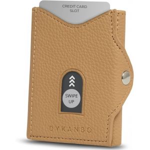 TRAHOO-Portefeuille Homme Cuir - Porte Carte Bancaire Anti Piratage RFID - Trifold (Camel) - Neuf