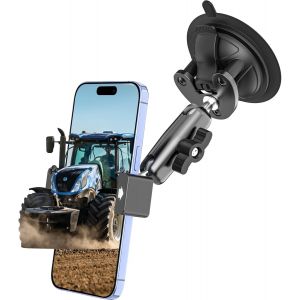 Support Telephone pour Tracteur, Support T&eacute;l&eacute;phone Tracteur Agricole [Ventouse Ultra Puissante], R&eacute;glable &agrave; 360&deg; Porte de T&eacute;l&eacute;phone Voiture Pare-Brise pour iPhone, Galaxy, 4-7"" Smartphones - Neuf