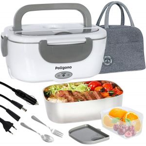 Tianyi-Gamelle Chauffante, Boite Isotherme Repas Chaud Portable, Lunch Box Chauffante &Eacute;lectrique Puro Bureau Et Voiture, (1.5l/55w), Gris - Neuf