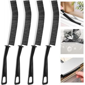 KALANKA-Brosse Nettoyage, 4 Pièces Brosse De Nettoyage des Interstices, Multifonctionnelle Brosse Joint Carrelage, Brosse Salle De Bain, Outils De Nettoyage pour Une Utilisation Ménage (Noir) - Neuf