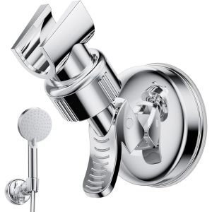 BHHBB-Support de pommeau de douche à ventouse, sans perçage, réglable, amovible, rotatif à 360°, support de douchette à main et support mural à ventouse - Neuf
