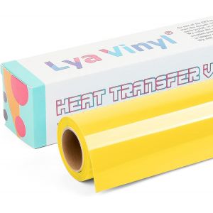 Teppd-U2013 Rouleau De Vinyle De Transfert Thermique Htv Pour Cricut, Silhouette Cameo, Pour La Création De Vêtements, Sacs Et Autres Produits Textiles, 30,5 Cm X 3 M, Jaune - Neuf