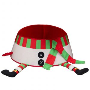 D&eacute;coration de sapin de No&euml;l avec sequins imprim&eacute;s, base de sapin en 3D, accessoires de mise en sc&egrave;ne, jupe de sapin de No&euml;l - Neuf